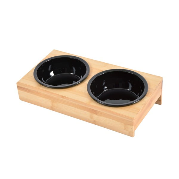 Set boluri cu suport pentru câini, din bambus ø 16 cm – Love Story