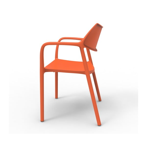 Set 2 scaune de grădină cu cotierei Resol Splash, portocaliu