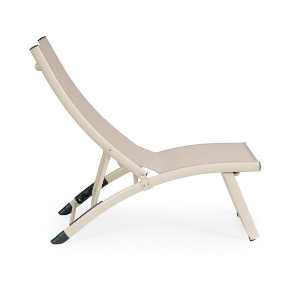 Șezlong de grădină bej din metal Taylor – Bizzotto-image-2