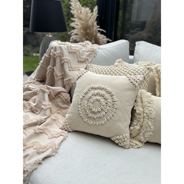 Față de pernă din bumbac 43x43 cm Seashells – Mioli Decor-image-3