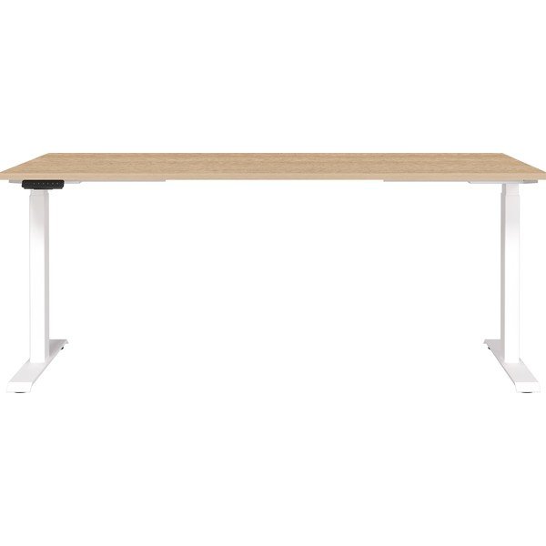 Birou reglabil cu blat cu aspect de lemn de stejar cu înălțime ajustabilă electric 80x180 cm Jet – Germania-image-1