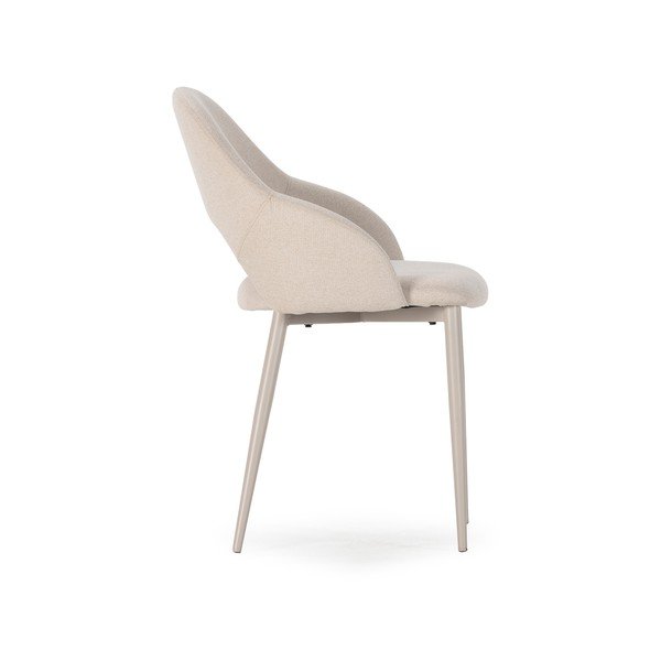 Scaune de dining bej 2 buc. tapițate Lia – Marckeric-image-4