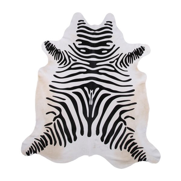 Covoraș din piele de vacă Zebra, 207 x 194 cm