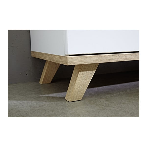 Comodă cu 3 uși și sertare Germania Oslo, alb-image-4