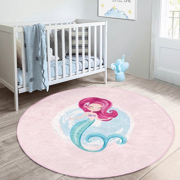 Covor pentru copii roz ø 80 cm Comfort – Mila Home-image-1