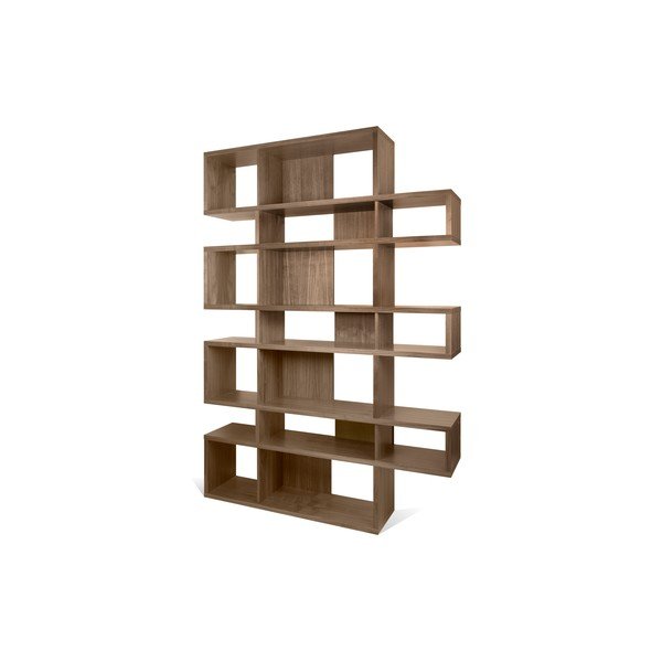 Bibliotecă în decor de lemn de nuc TemaHome London, înălțime 220 cm-image-3