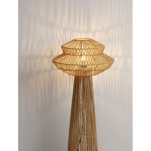 Lampadar în culoare naturală cu tapițerie din frânghie (înălțime 90,5 cm) Nua – Nova Luce-image-1