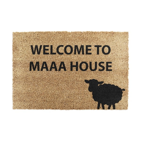 Covoraș de intrare din fibre de nucă de cocos 40x60 cm Welcome to Maaa House – Artsy Doormats