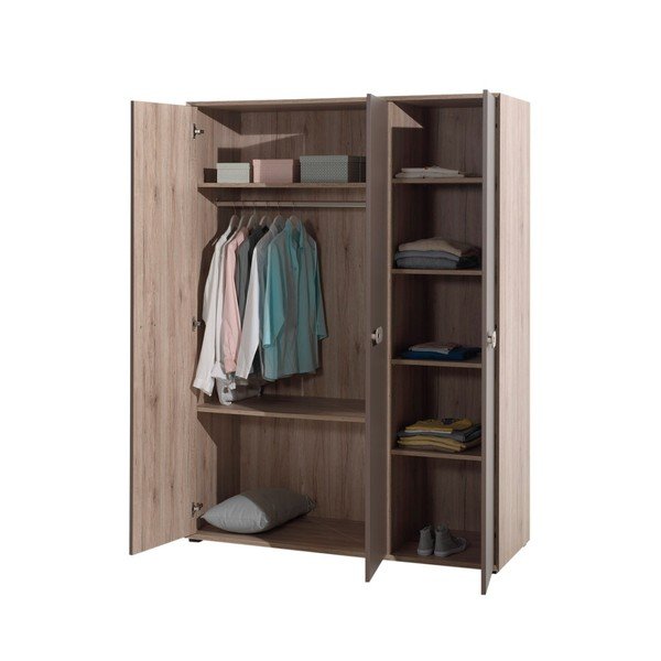 Dulap Vipack Emma, lățime 144 cm, maro-image-1