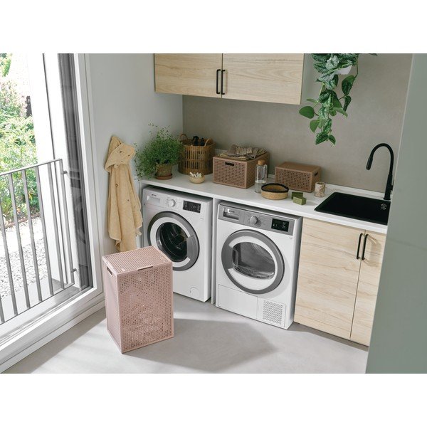 Cutie de depozitare roz prăfuit din plastic reciclat cu capac 30x38x21 cm Kaya – Curver-image-3