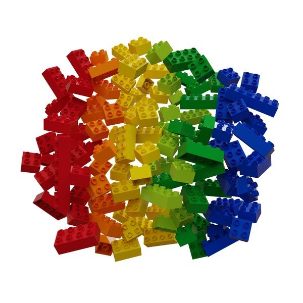 Set cuburi de construit Hubelino Rainbow, 120 piese-image-3