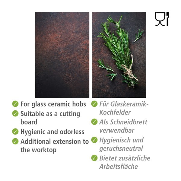 Protecții de aragaz 2 buc. din sticlă temperată 52x30 cm Rosemary – Allstar-image-2