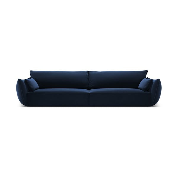 Canapea albastru-închis cu tapițerie din catifea 248 cm Vanda – Mazzini Sofas