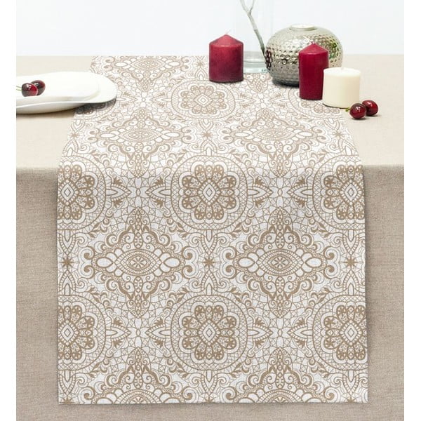 Napron de masă 40x130 cm Beige Mandala – Mila Home-image-2