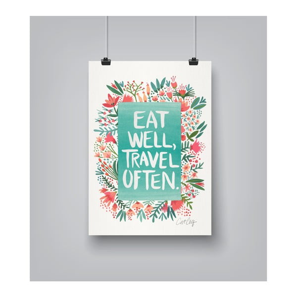 Poster Americanflat Americanflat Eat Well, 30 x 42 cm