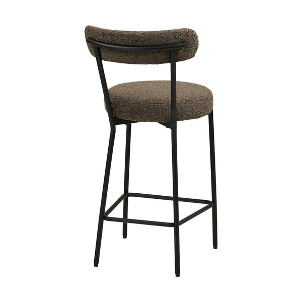 Scaun de bar maro tapițat (înălțime șezut 65 cm) Badalona – House Nordic-image-4