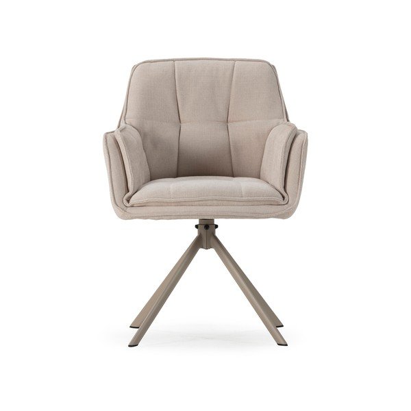 Set de scaune de sufragerie bej 2 buc. tapițat Keiko – Marckeric-image-2