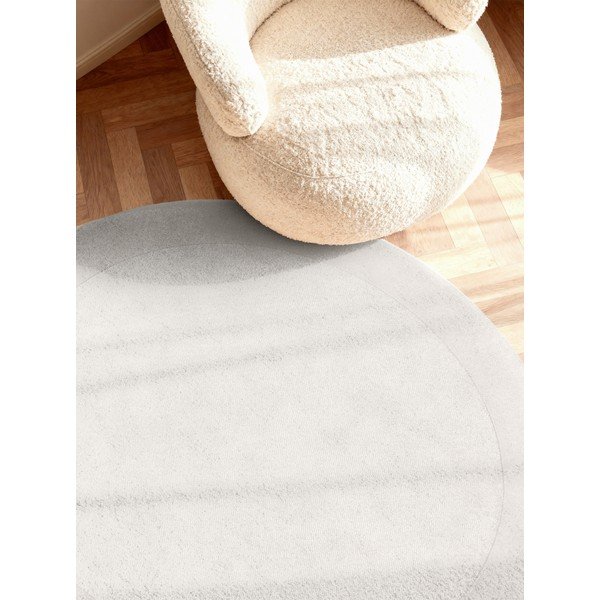 Covor crem țesut manual rotund din amestesc de lână ø 200 cm Kivi – Villeroy&Boch-image-3