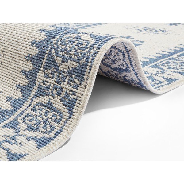 Covor adecvat pentru exterior NORTHRUGS Duque, 80 x 250 cm, albastru-crem-image-1