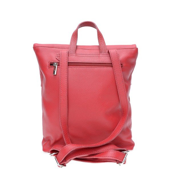 Rucsac din piele Isabella Rhea, roșu-image-3
