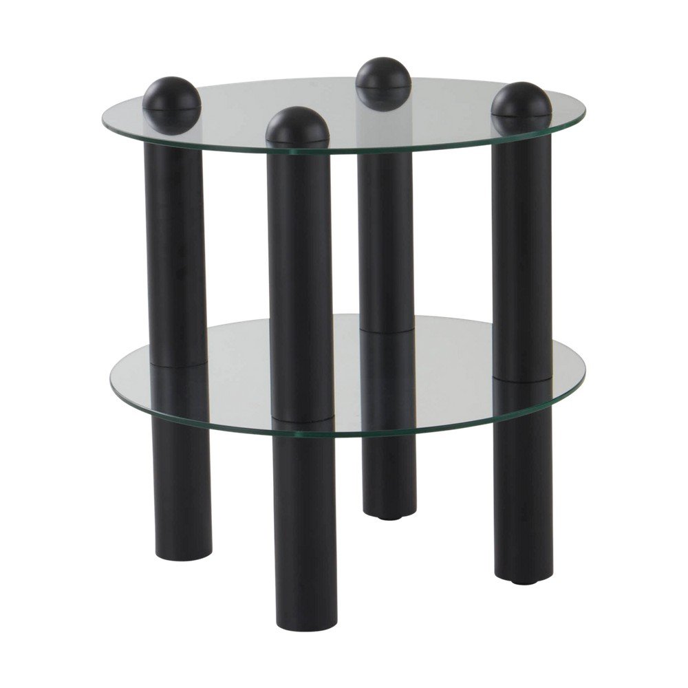 Măsuță auxiliară rotundă din sticlă ø 48 cm Egan – Jotex