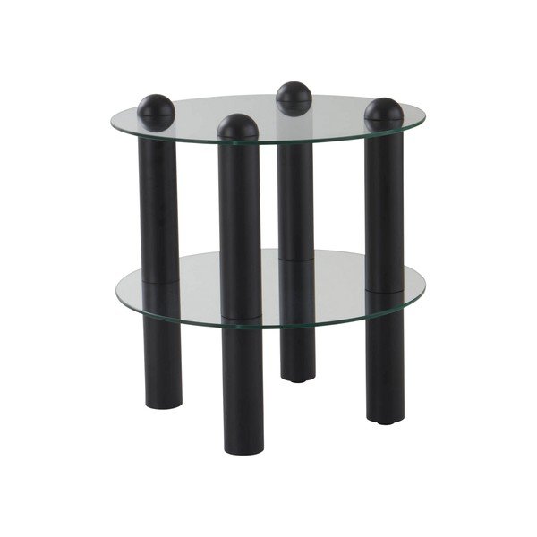 Măsuță auxiliară rotundă din sticlă ø 48 cm Egan – Jotex