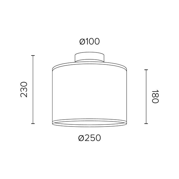 Plafonieră Sotto Luce MIKA, Ø 25 cm, negru-image-2