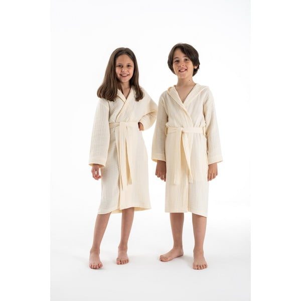 Halat pentru copii crem pentru 5-6 ani din muselină Muslin – Foutastic