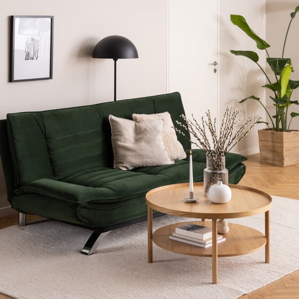 Măsuță de cafea în culoare naturală rotundă cu aspect de lemn de stejar ø 80 cm Banbury – Actona-image-1