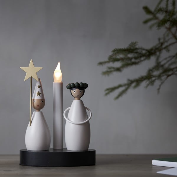 Decorațiune luminoasă alb-negru de  Crăciun Christmas Joy – Star Trading-image-1