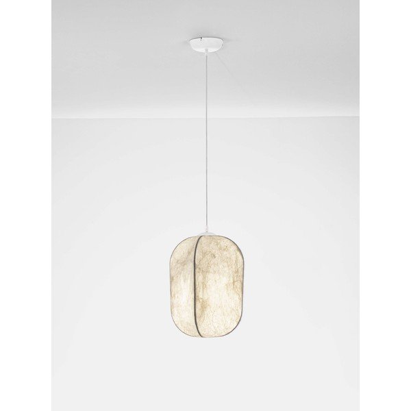 Lustră albă din metal cu abajur textil ø 30 cm Pierida – Nova Luce-image-3