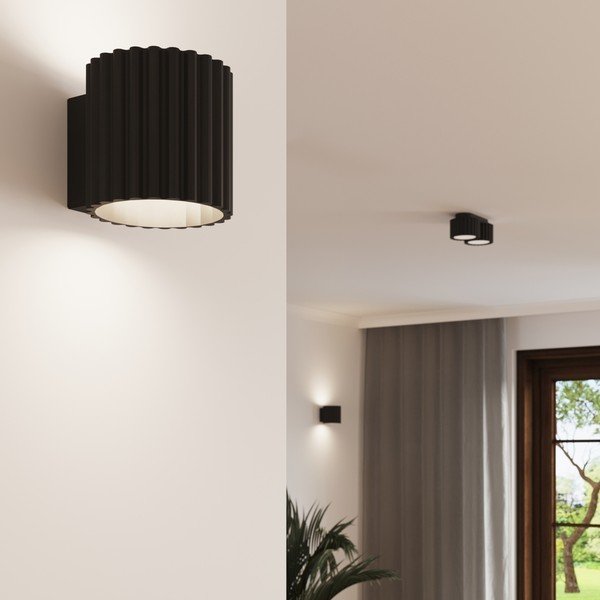 Spot negru din metal ø 10 cm Zora – Sollux-image-4