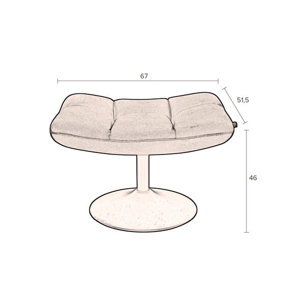 Taburet Dutchbone Bar, gri închis-image-3