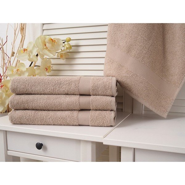 Prosop maro deschis din frotir 70x140 cm Adria – B.E.S.-image-2