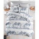 Lenjerie de pat alb-albastru din bumbac pentru pat dublu 200x200 cm Fantasy – Mijolnir