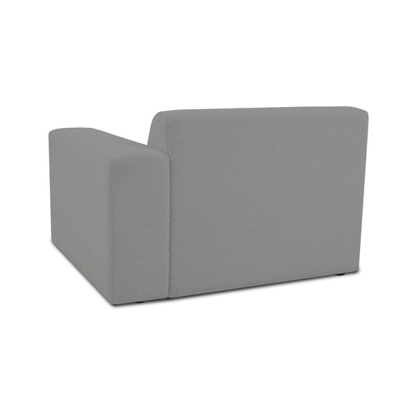 Modul pentru canapea gri cu tapițerie din stofă bouclé (cu colț pe partea dreaptă) Roxy – Scandic-image-2