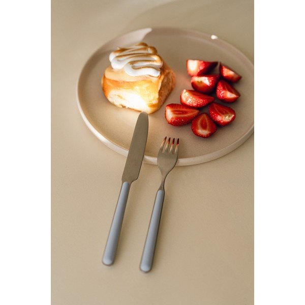 Tacâmuri albastru-deschis/argintii din oțel inoxidabil 4 buc. pentru 1 persoană Noli – noo.ma-image-2