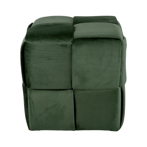 Taburet verde închis cu tapițerie din catifea Weaved – Leitmotiv-image-2