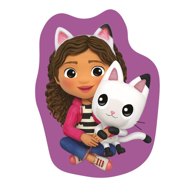 Pernă pentru copii din polar/fleece 35x35 cm Gabby´s Dollhouse "Pandy" – Jerry Fabrics