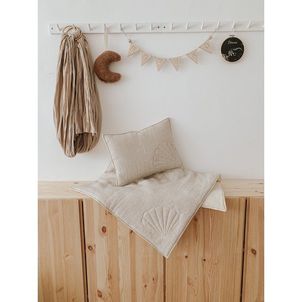 Set de pătuț din bumbac și in bej Sand - Moi Mili-image-2