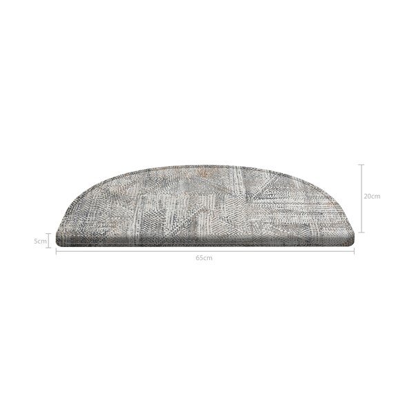 Covorașe pentru scări gri în set de 16 bucăți Horizon - Vitaus, 65 x 20 cm-image-4