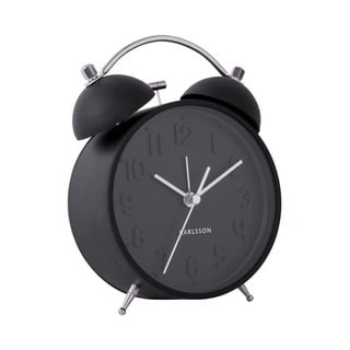 Ceas deșteptător Karlsson Iconic, ø 11 cm, negru