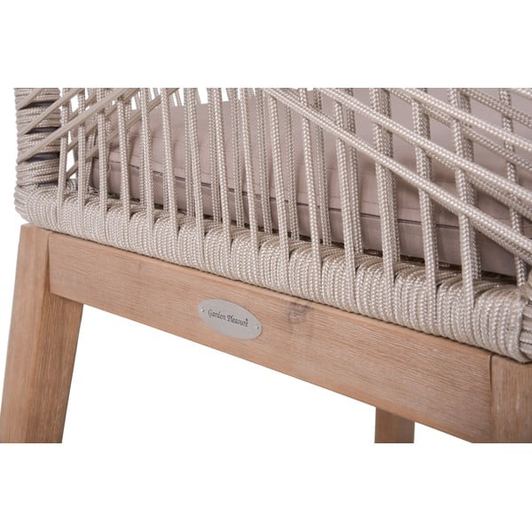 Scaun de grădină bej din lemn masiv Pomona – Garden Pleasure-image-2