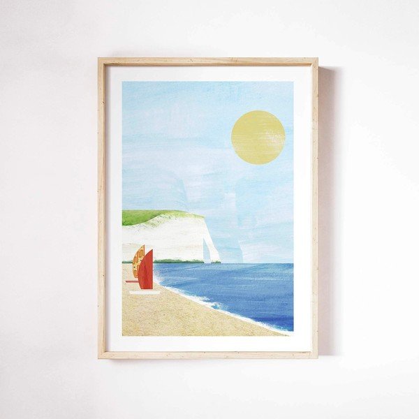 Poster 30x40 cm Etretat Cliffs - Travelposter-image-2