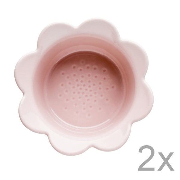 Set 2 castroane cu flori Sagaform Piccadilly, 13 x 6,5 cm, roz