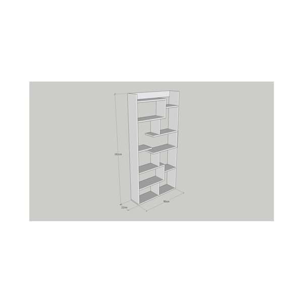 Bibliotecă Kuttap White, alb-image-2