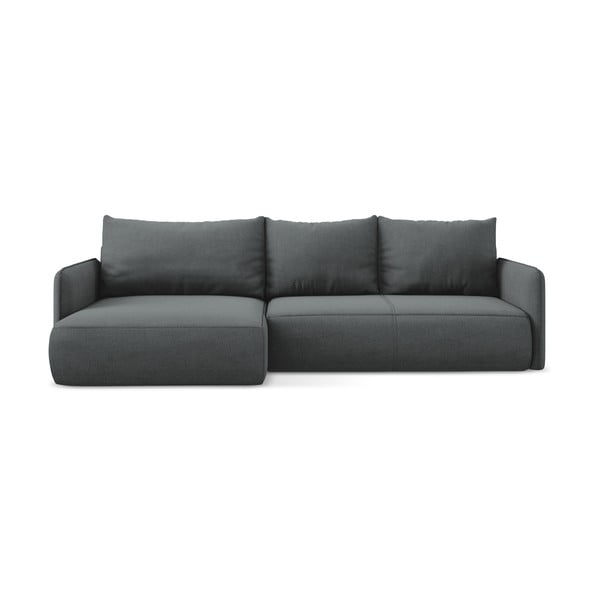 Colțar gri extensibil/cu spațiu de depozitare (cu colț pe partea stângă) Nanea – Makamii