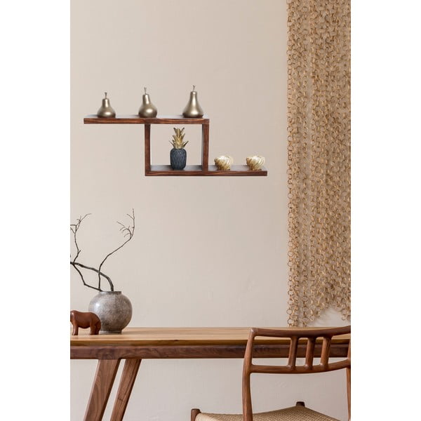 Raft în culoare naturală etajat din lemn de brad 17 cm Linn – Kalune Design-image-1