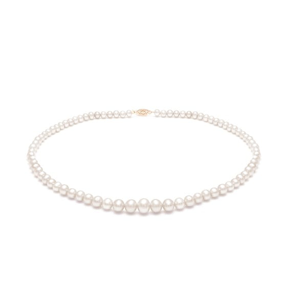 Colier din perle de râu Gemseller Cirsium, perle albe 