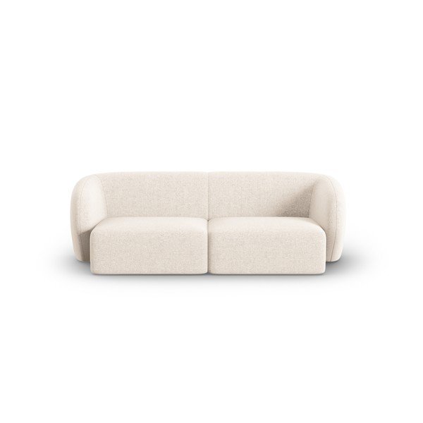 Canapea bej cu tapițerie din chenille 188 cm Paolo – Milo Casa